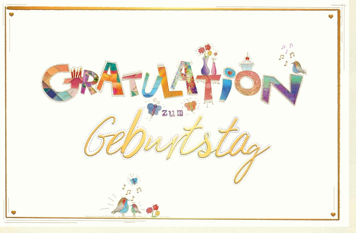 Glückwunschkarte Geburtstag premium: Gratulation zum Geburtstag