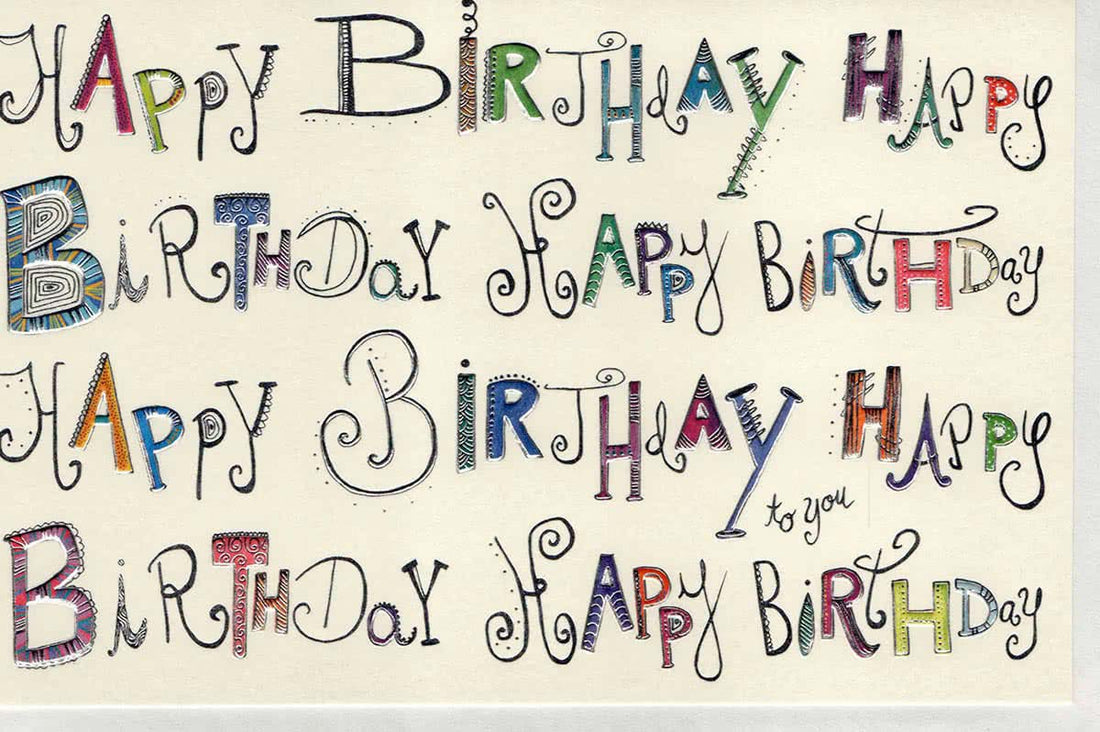Glückwunschkarte Geburtstag premium: Happy Birthday