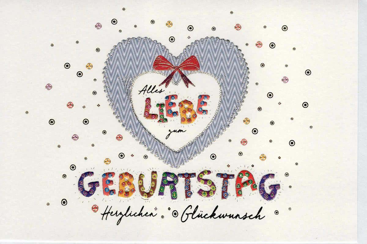 Glückwunschkarte Geburtstag premium: Herz