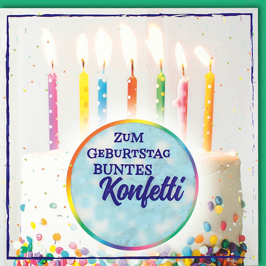 Glückwunschkarte Geburtstag Zum Geburtstag buntes Konfetti
