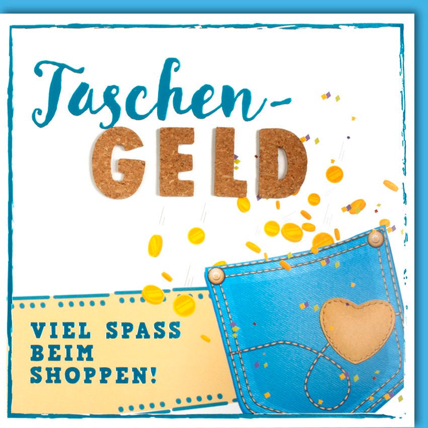 Glückwunschkarte GeburtstagTaschengeld Viel Spaß beim Shoppen