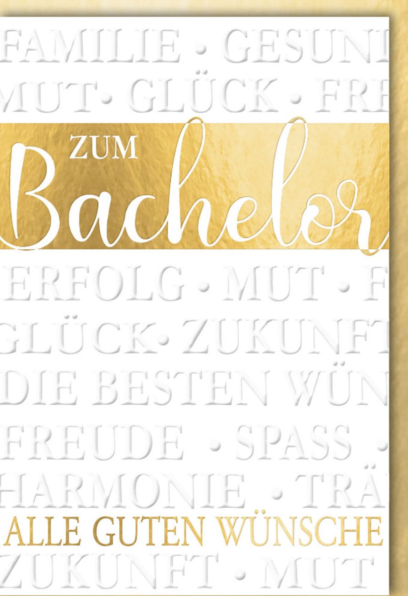 Glückwunschkarte zur Bachelorprüfung - Erfolg & Zukunftswünsche - Akademische Gratulationskarte für Abschlussfeier, Bestanden Celebration