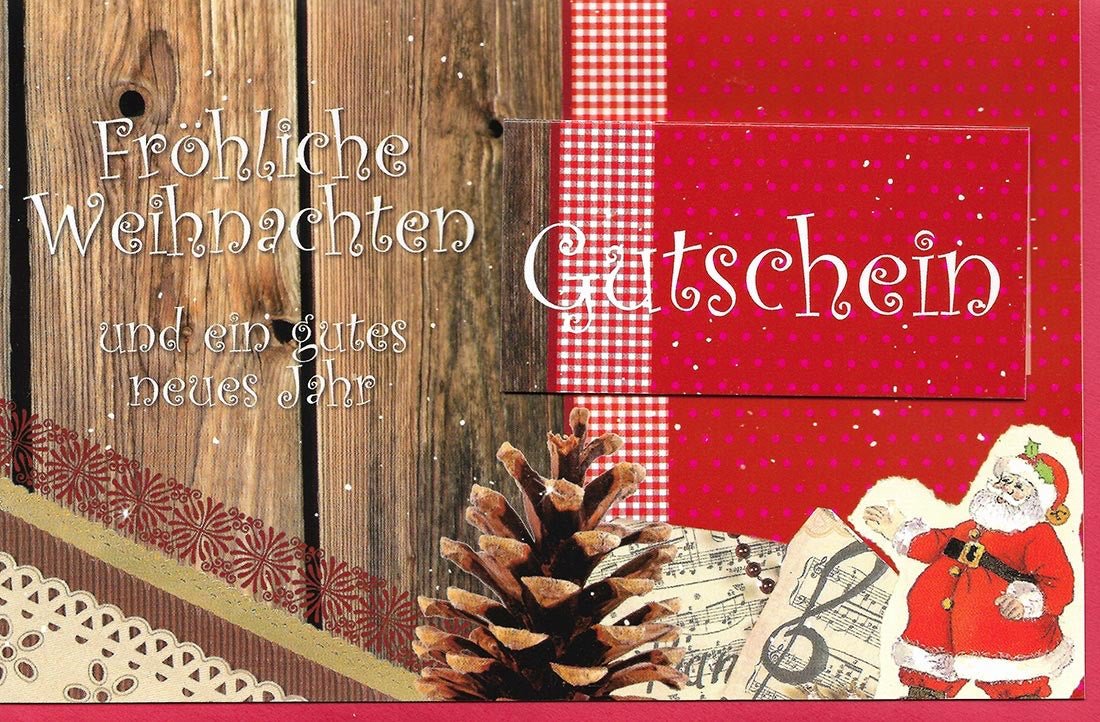 Gutschein Weihnachtskarte Fröhliche Weihnachten