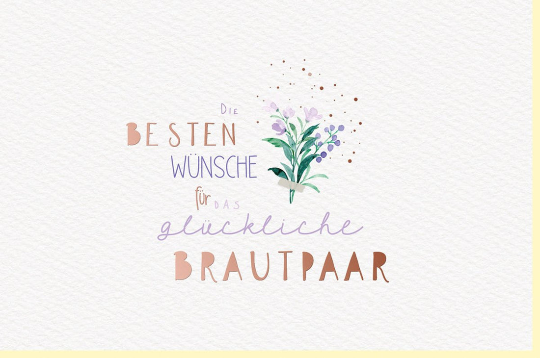 Hochzeitskarte Doppelkarte mit Blumenmuster in Pastellfarben - Elegante Glückwunschkarte für Brautpaar mit liebevollem Spruch, Ideal für Paare & Freunde, Rosa Hochzeitsglückwünsche zur Feier der Liebe und Ehe