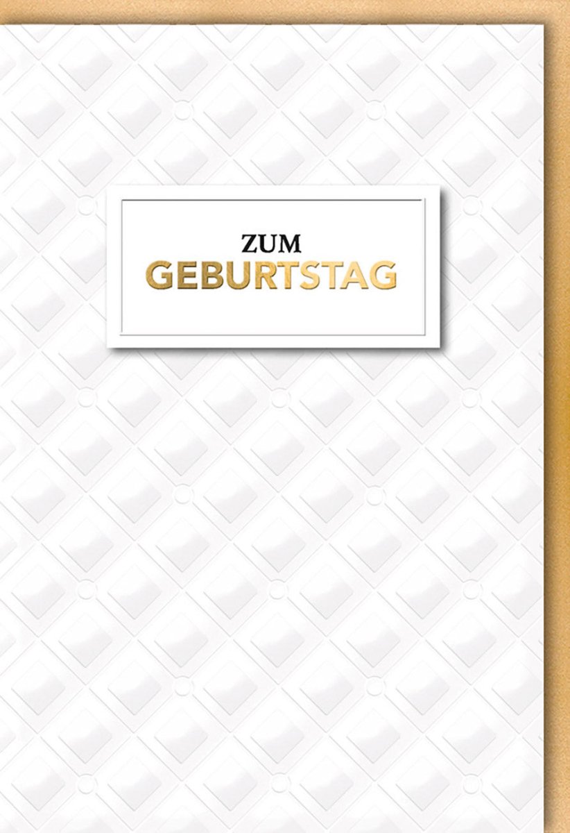 Hochzeitskarte - Elegante Doppelkarte mit Goldbuchstaben, Schlichtes Weiß - Design für Glückwünsche an das Ehepaar, Liebevolle Gratulationskarte zur Feier der Liebe