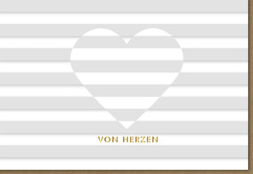 Hochzeitskarte Glückwunsch - Elegante Midoro Doppelkarte mit Herz & Spruch, Hochwertige Gratulation zur Hochzeit, Liebevolles Design für Brautpaar, Creme & Weiß, Modern & Schlicht für Verlobung und Jubiläum