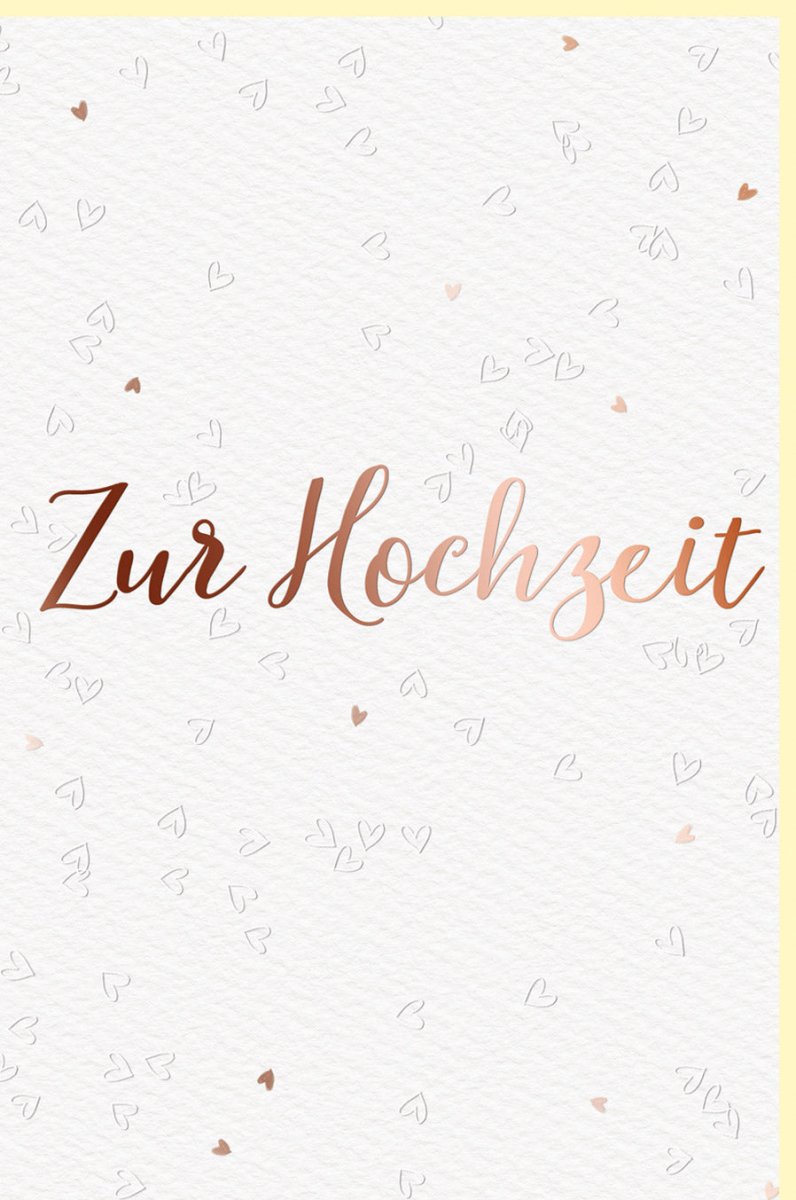 Hochzeitskarte Glückwunschkarte mit Metallicfolie - Elegantes Herzdesign in Gold für Liebe und Ehe, Feierliche Gratulation zur Hochzeit, Edle Dekoration