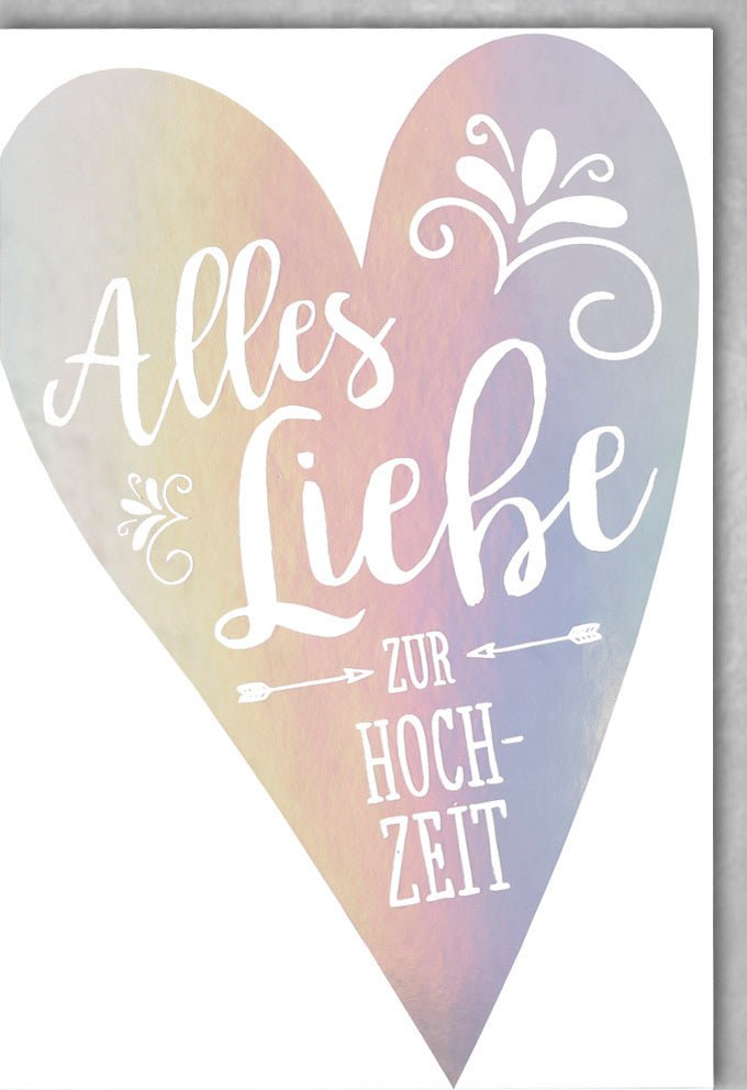 Hochzeitskarte "Silberherz" - Elegante Glückwunschkarte zur Silberhochzeit mit Herz - Design, Liebevoller Gratulation für Paare, Feier & Zeremonie, 150x150mm