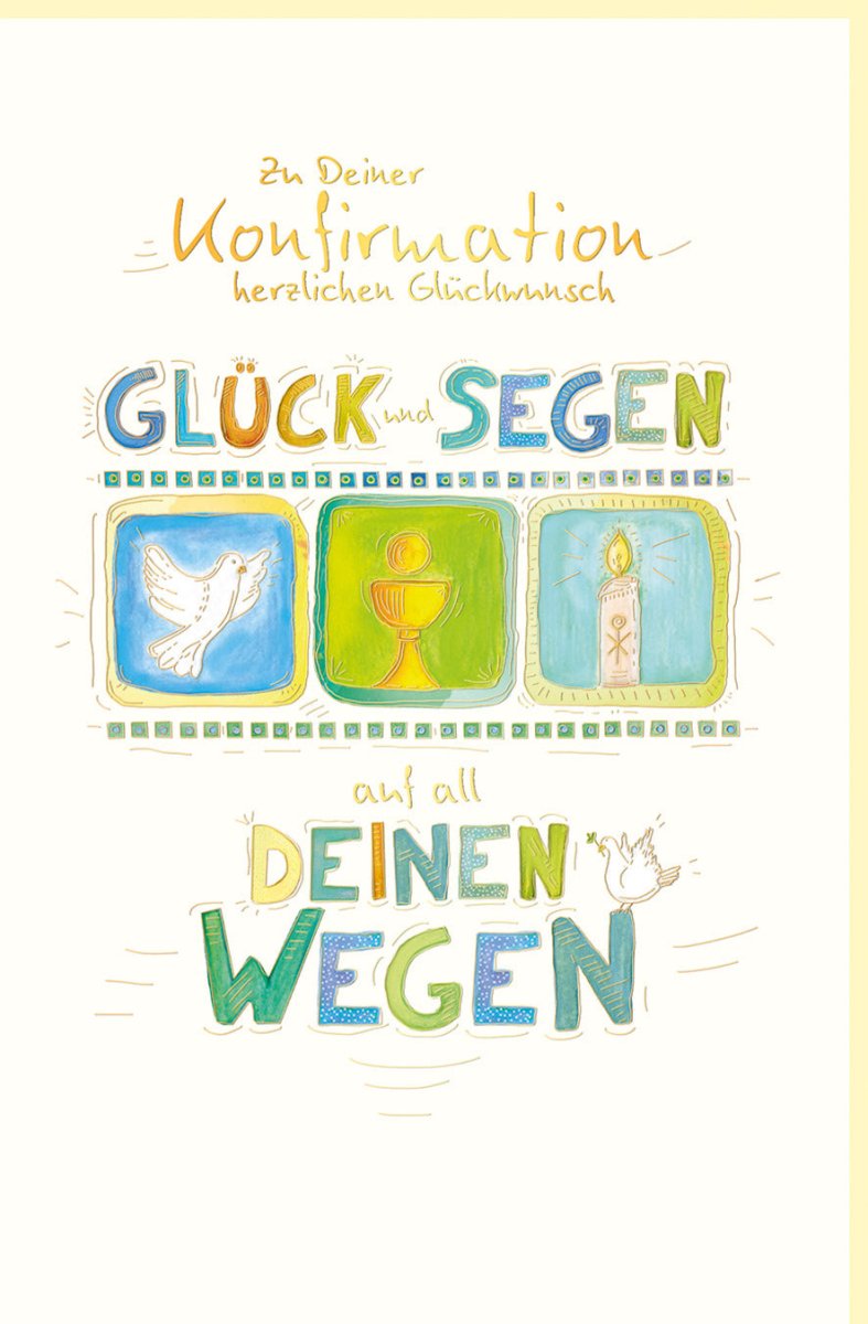 Konfirmationskarte mit Segenswünschen – Glückwunsch zur Jugendweihe, Skorpionsart - Design, Glaube & Kirche, Spirituelle Feierkarte