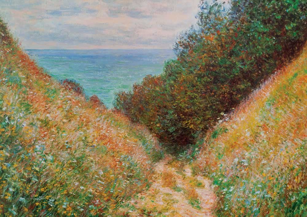 Kunstpostkarte Claude Monet - Road at La Cavée