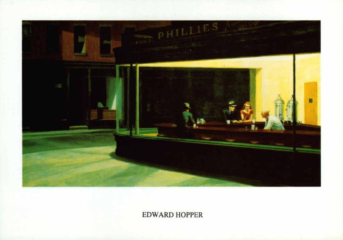 Kunstpostkarte Edward Hopper Nighthawks