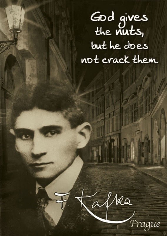 KunstPostkarte: Franz Kafka God gives the nuts