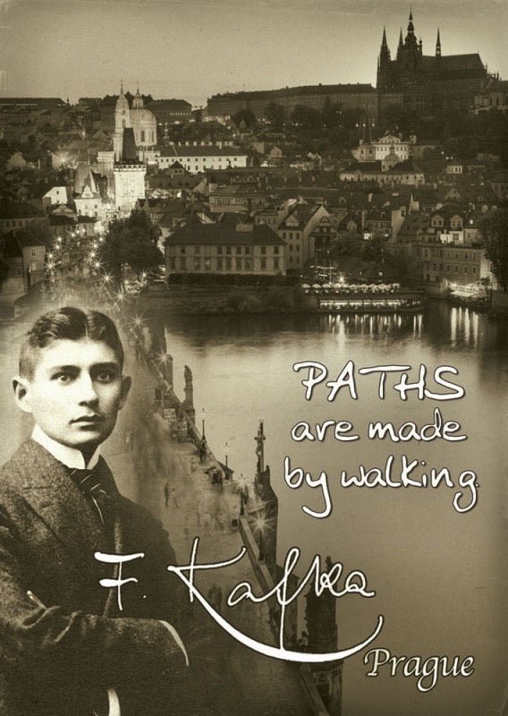 KunstPostkarte: Franz Kafka Paths are made