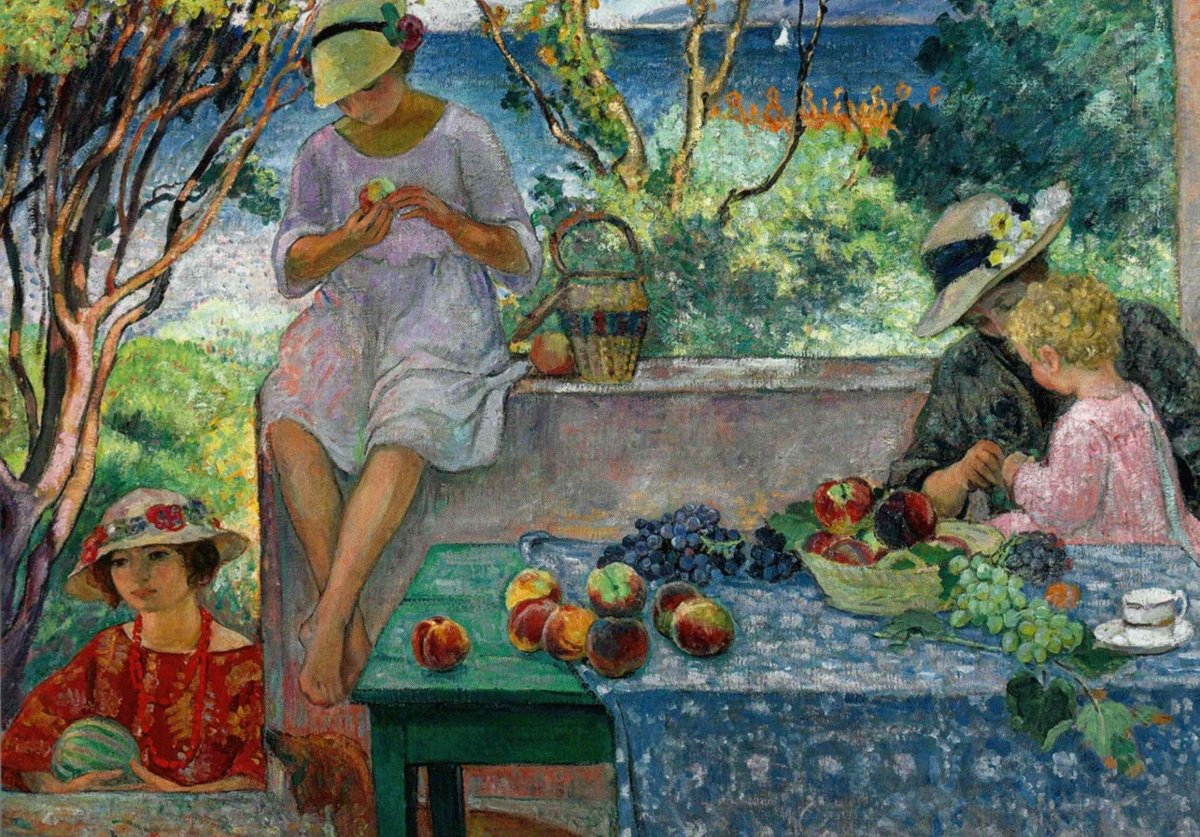 Kunstpostkarte H. Lebasque - Le Gôuter sur la Terrasse