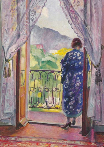 Kunstpostkarte H. Lebasque - The blue robe