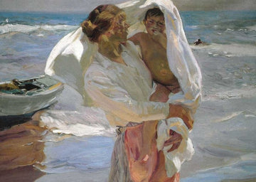 Kunstpostkarte Joaquin Sorolla After Bathing two