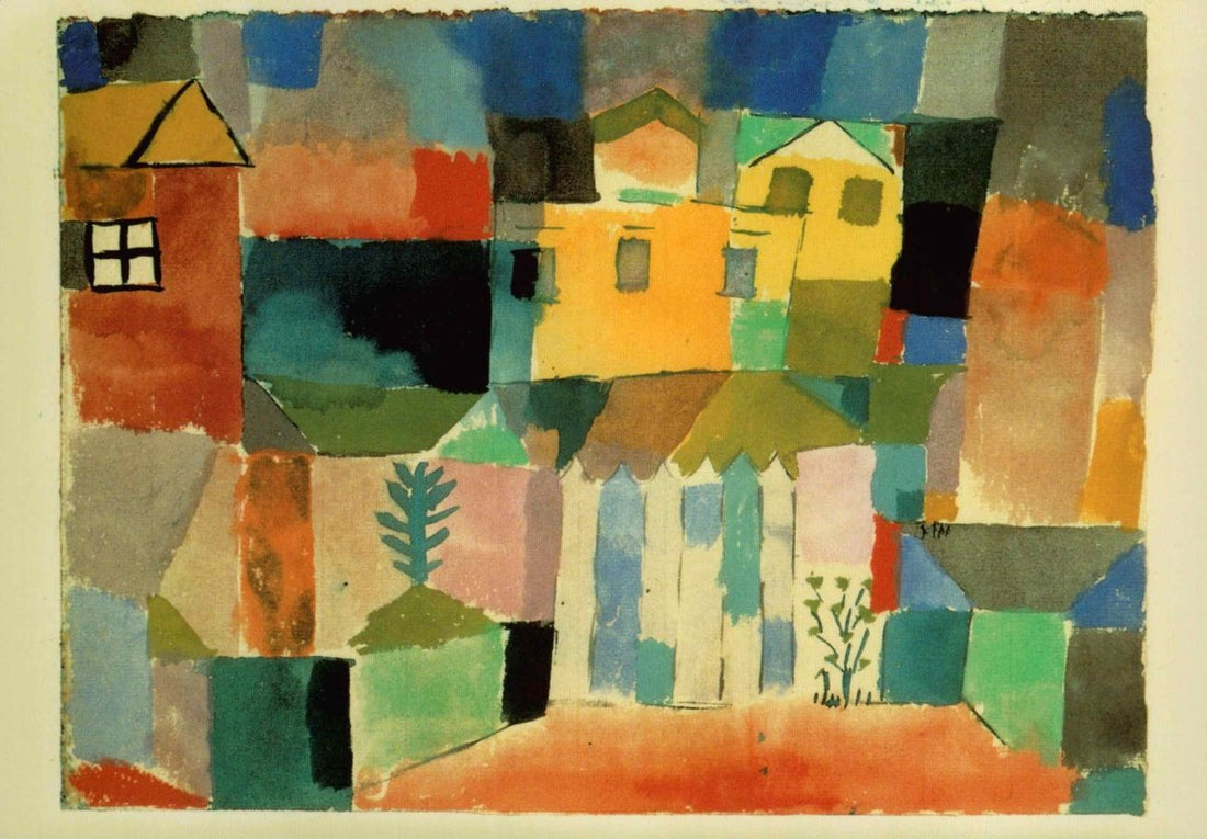 Kunstpostkarte Paul Klee - Houses at Sea