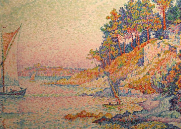 Kunstpostkarte Paul Signac - The calanque