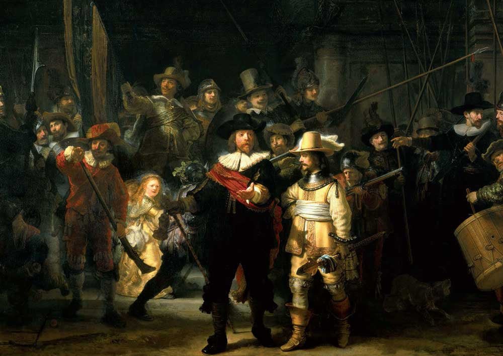 Kunstpostkarte Rembrandt von Rijn - Die Nachtwache