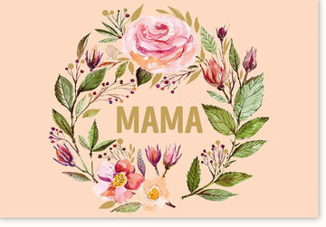 Muttertags - Doppelkarte: Handgemalte Aquarell Blumen, Liebevolle Grußkarte für Mama - Frühlingsdesign mit Herzlichkeit & Wertschätzung