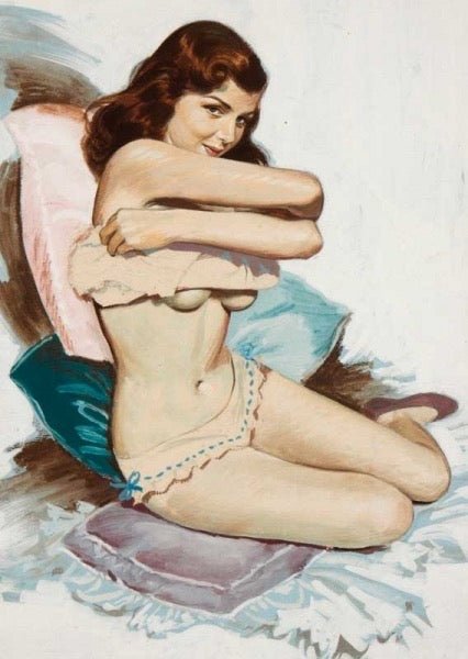 Postkarte blanko weißer Hintergrund: Pin Up