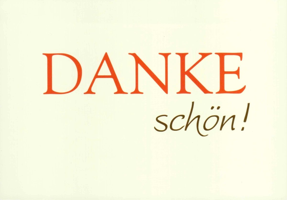 Postkarte Danke Schön Hintergrund gelb