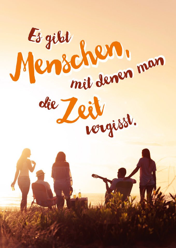 Postkarte Freundschaft Spruch Und es gibt Menschen, mit denen man die Zeit vergisst