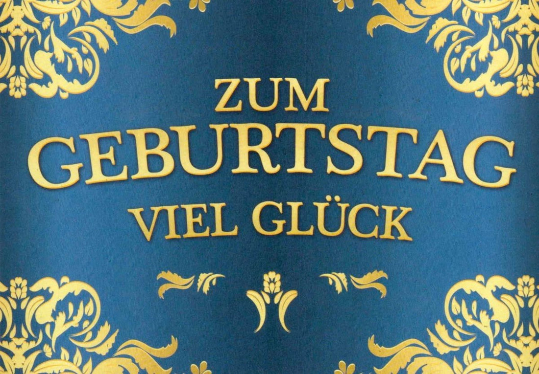 Postkarte Geburtstag Zum Geburtstag viel Glück blau