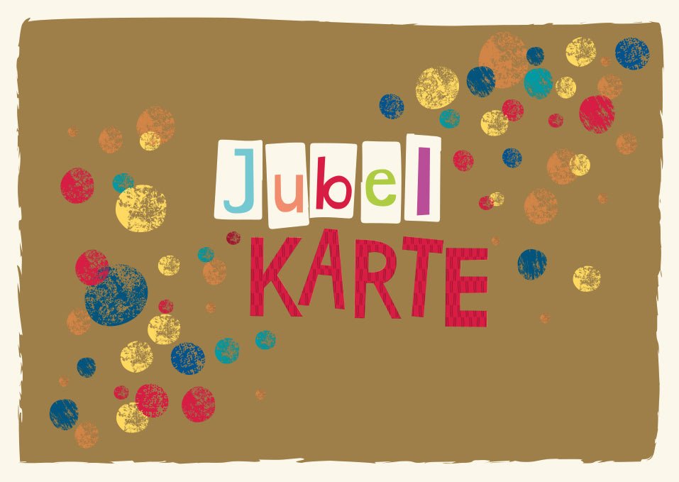 Postkarte Glückwunschkarten zur Prüfung bunte Jubelkarte für erfolgreiche Prüfungen fröhliches Design mit bunten Kreisen ideal für Schüler und Studenten farbenfrohe Gestaltung