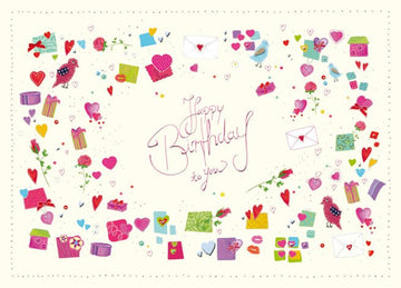 Postkarte Happy Birthday to you premium