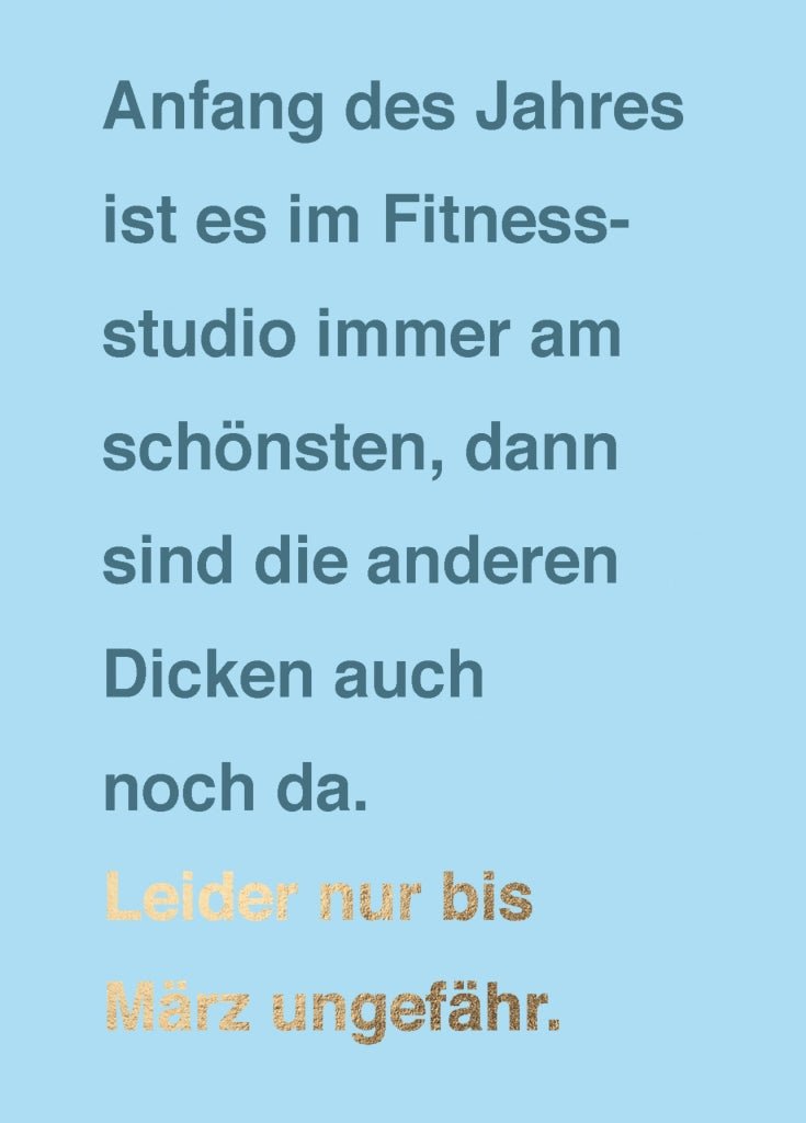 Postkarte lustig Fitnessstudio die anderen Dicken