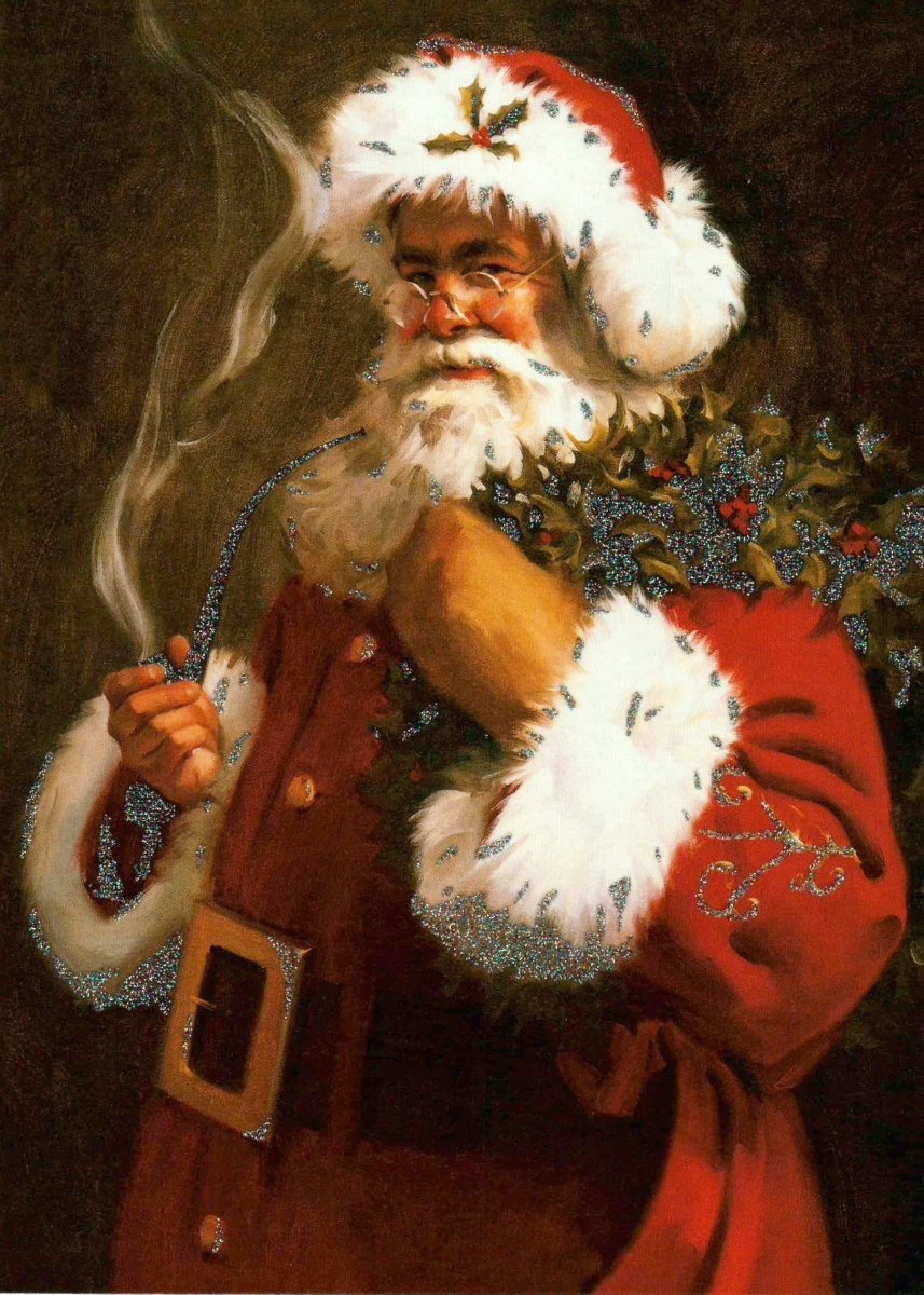 Postkarte Retromotiv Weihnachten Nikolaus