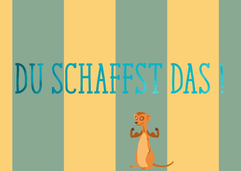 Postkarte Spruch Cityproducts Du schaffst das!