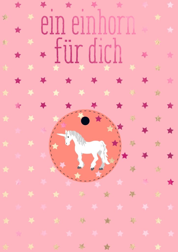 Postkarte Spruch ein einhorn für dich