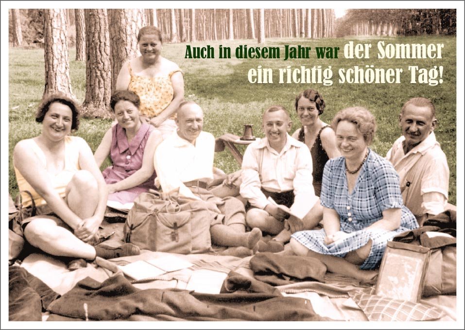 Postkarte Spruch humorvoll Auch in diesem Jahr war der Sommer ein richtig schöner Tag!