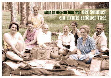 Postkarte Spruch humorvoll Auch in diesem Jahr war der Sommer ein richtig schöner Tag!