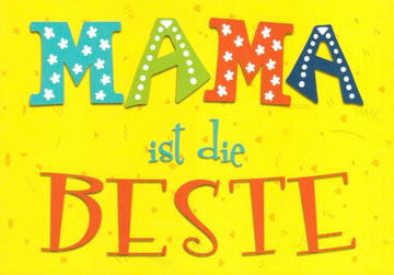 Postkarte Sprüche: Mama ist die Beste