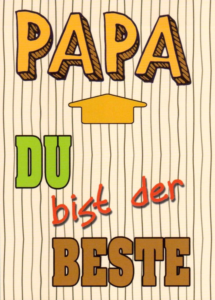 Postkarte Sprüche: Papa du bist der Beste