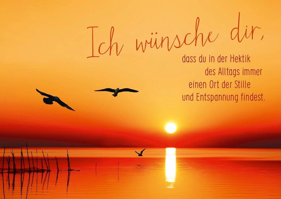 Postkarte Wünsche Spruch Ich wünsche dir, dass du in der Hektik des Al