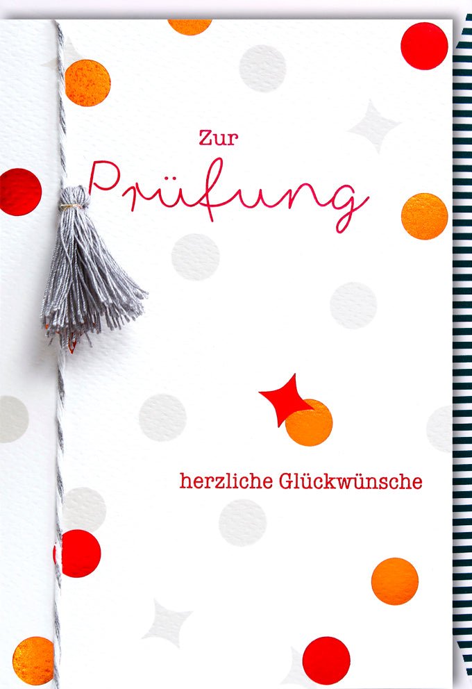 Prüfungserfolg Doppelkarte - Herzliche Gratulationskarte zum Bestehen von Examen, Ideal für Glückwünsche & Anerkennung des Lernerfolgs, Hochwertige Examensglückwunsch Karte mit Umschlag