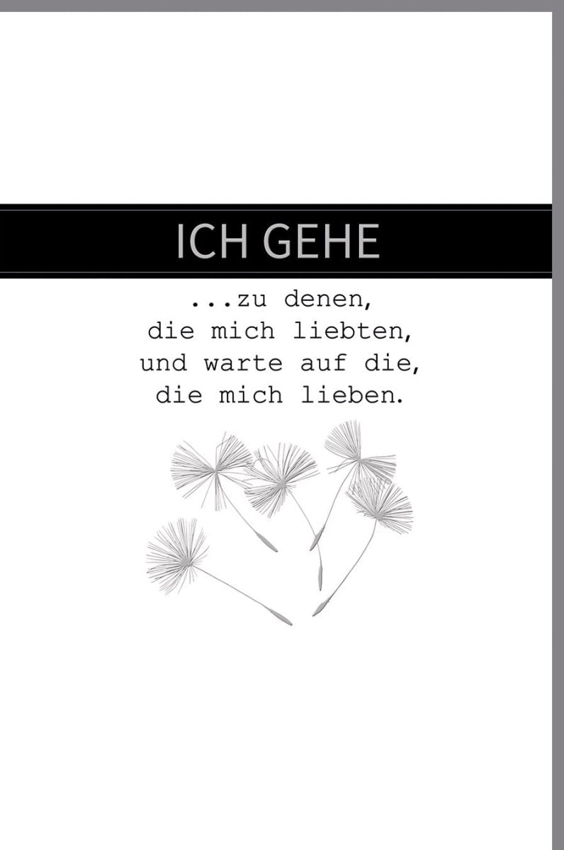 Trauerkarte Beileid mit Pusteblumen & Silberfolie - Stilvolle Kondolenzkarte zur Anteilnahme und Abschied, Elegantes Gedenken in Frieden