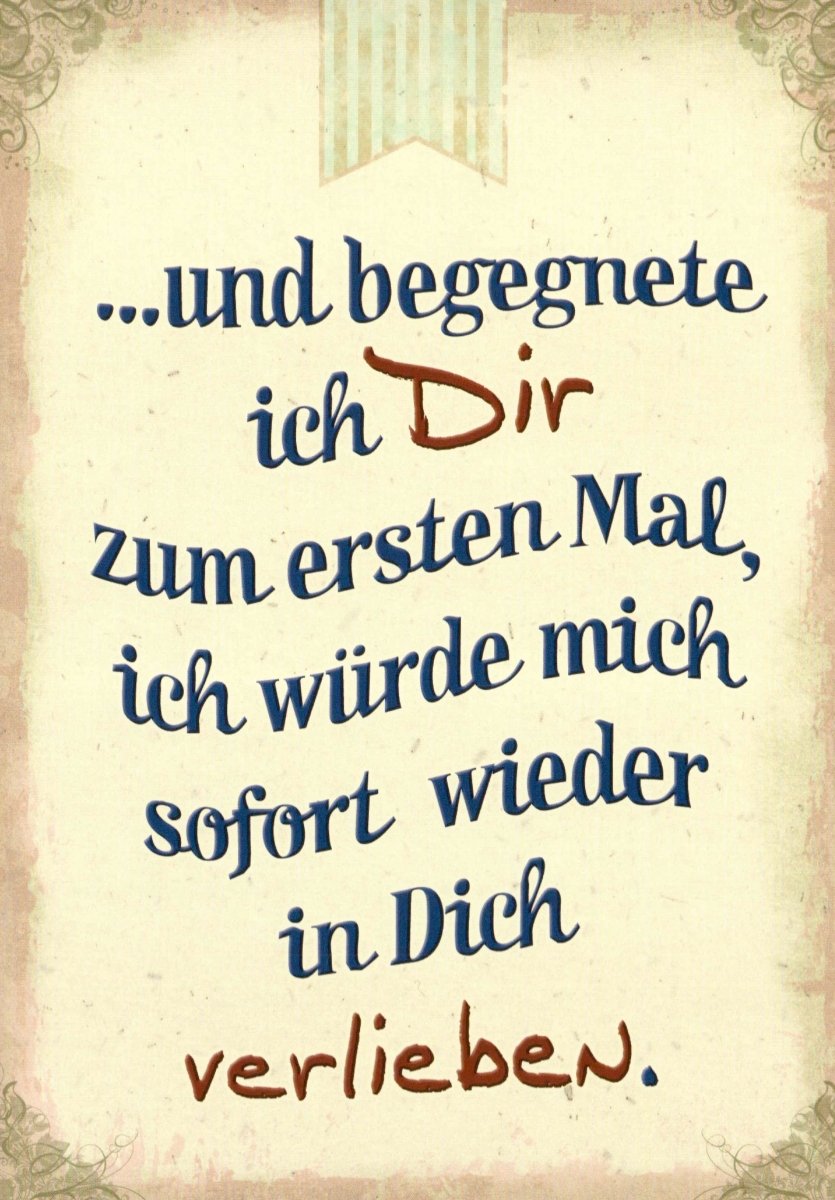 Valentinstag Romantische Postkarte - Vintage Herzlichkeit & Liebe, Nostalgischer Spruchbotschaft Design, Handschriftliche Gefühle & Zuneigung, Ideal für Geburtstag, Jubiläum & Verlieben Geschenk