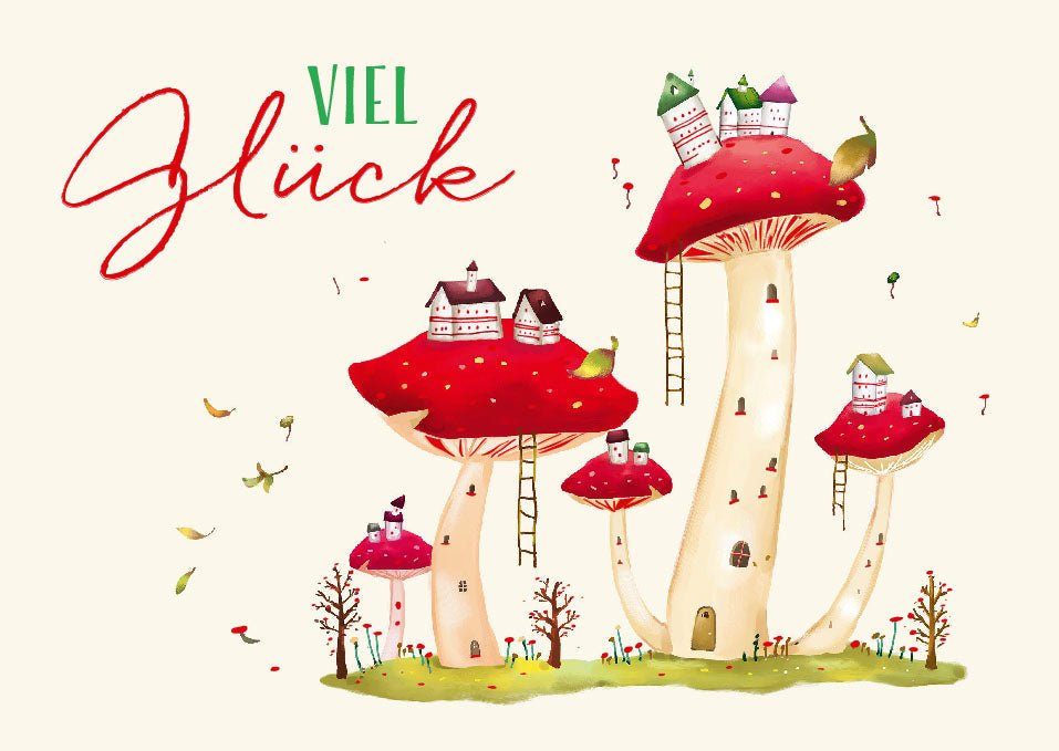 Viel Glück Karten Pilze Viel Glück