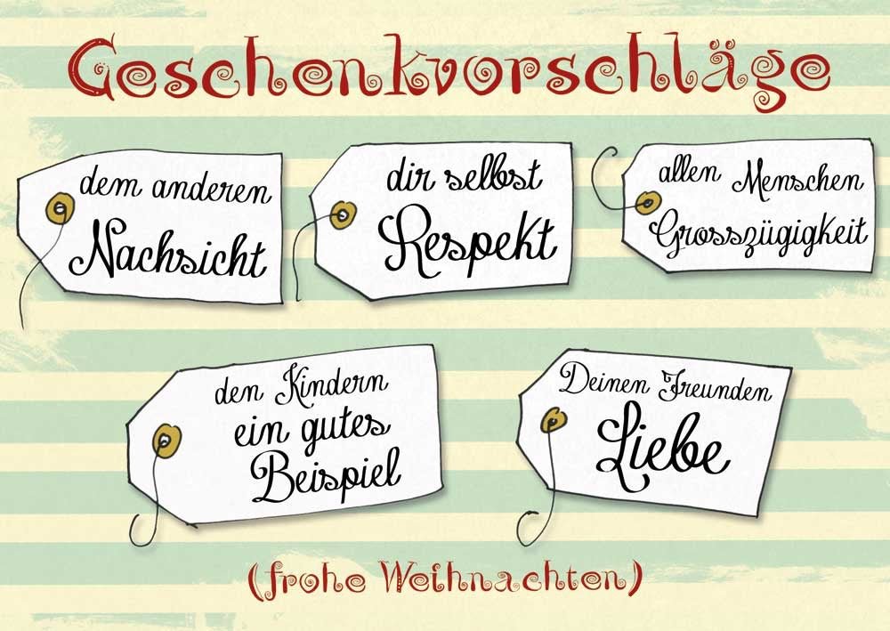 Weihnachtsgrüße voller Liebe & Respekt: Vintage Design Postkarte mit inspirierenden Schriftarten und Anhänger