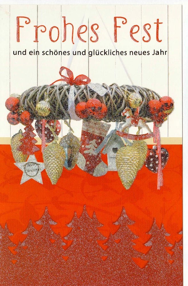 Weihnachtskarte Glizer veredelt Frohes Fest