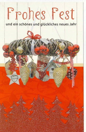 Weihnachtskarte Glizer veredelt Frohes Fest