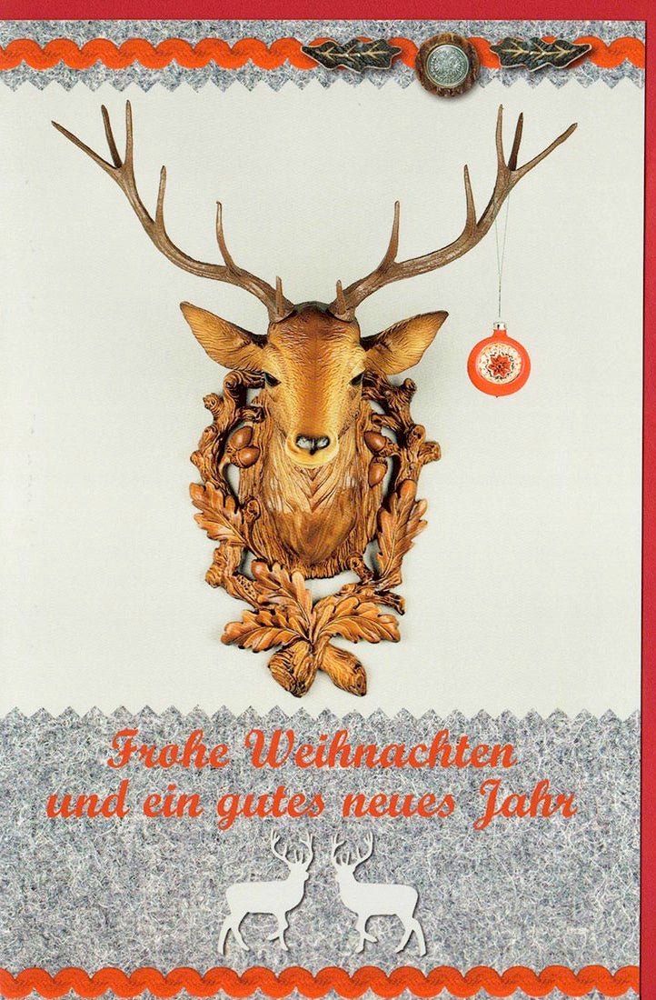 Weihnachtskarte Hirschgeweih