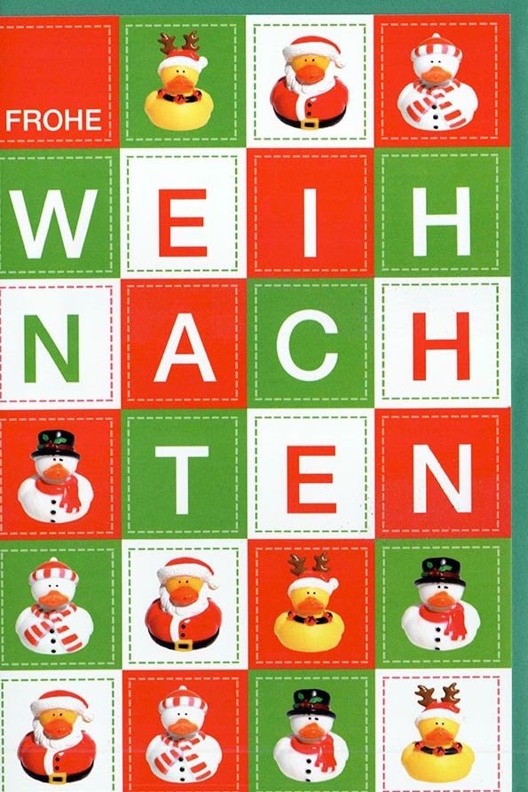 Weihnachtskarte modern originelle Weihnachtsenten