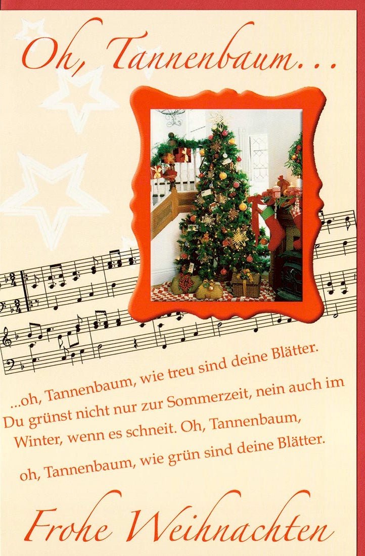 Weihnachtskarte Oh Tannebaum Lied