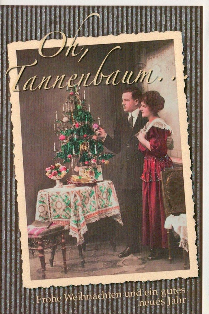 Weihnachtskarte retro Motiv klassisch